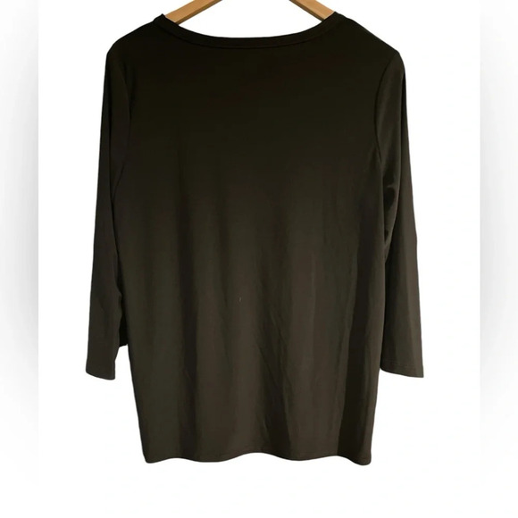 Jones New York Women’s 3/4 Sleeve Black Blouse - Size Large - Picture 2 of 7